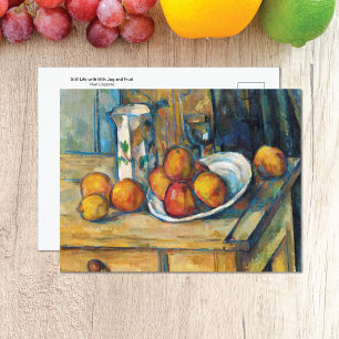 Still Life Milk Jug Fruit Paul Cézanne Postcard