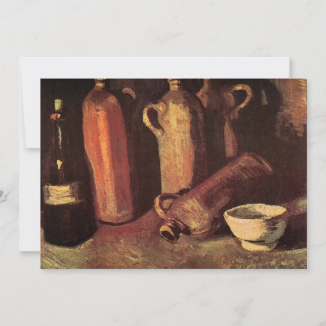 Still Life of 4 Stone Bottles by Vincent van Gogh (Front)