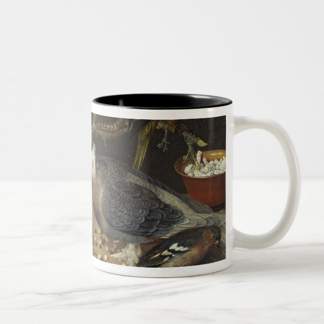Still Life of Birds and Insects, 1637 Two-Tone Coffee Mug (Right)