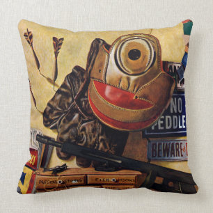 Still Life of Boys Toys Cushion