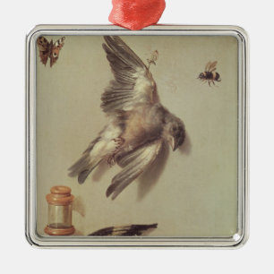 Still Life of Dead Birds and a Mouse, 1712 Metal Tree Decoration