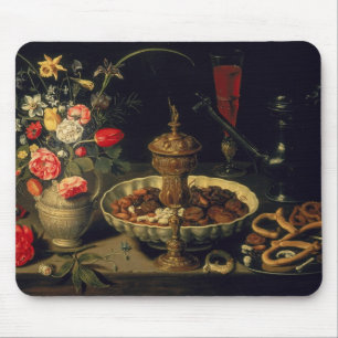 Still Life of Flowers and Dried Fruit, 1611 Mouse Mat