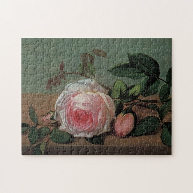 Still Life of Flowers on a Ledge Jigsaw Puzzle (Horizontal)
