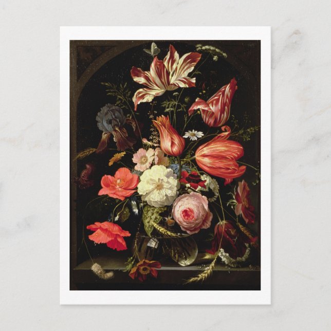 Still Life of Flowers on a Ledge Postcard (Front)