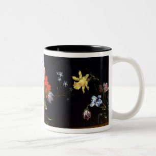 Still Life of Flowers Two-Tone Coffee Mug