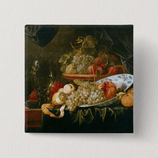 Still Life of Fruit 15 Cm Square Badge (Front)