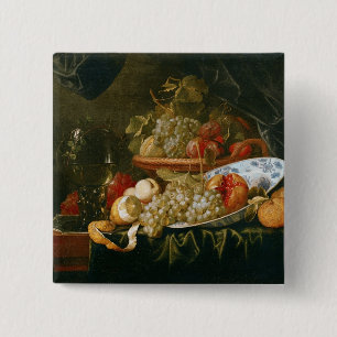 Still Life of Fruit 15 Cm Square Badge