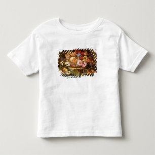 Still Life of Fruit and a Basket of Flowers Toddler T-Shirt