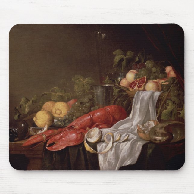 Still life of fruit and a lobster mouse mat (Front)