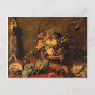 Still Life of Fruit in a Basket  by Frans Snyders Postcard