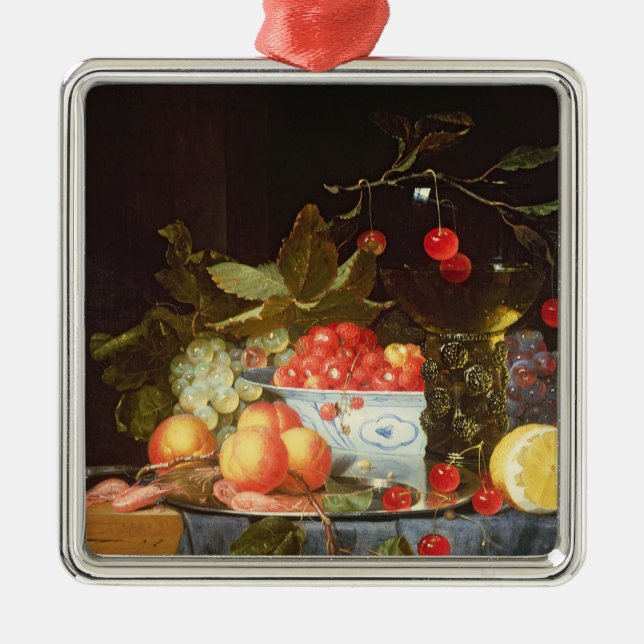 Still Life of Fruit Metal Tree Decoration (Front)