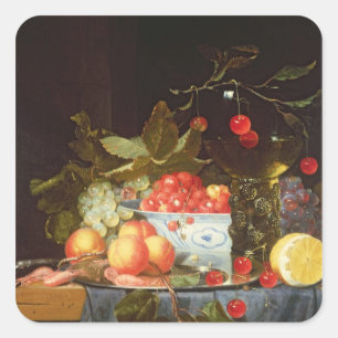 Still Life of Fruit Square Sticker