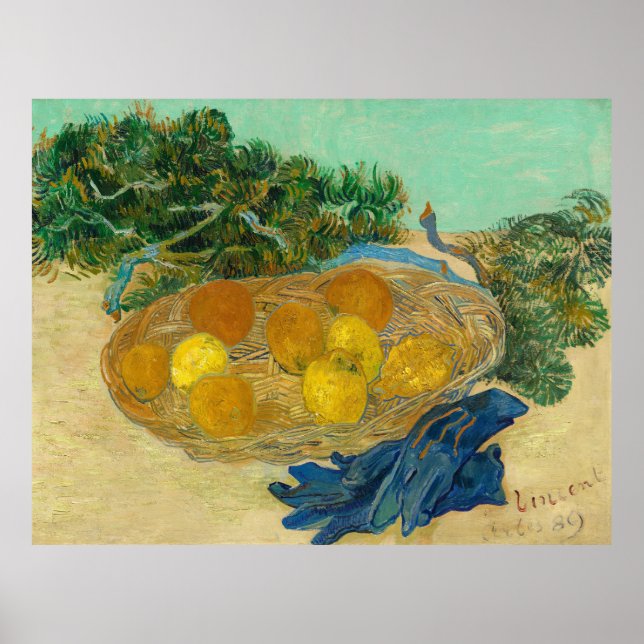 Still Life of Oranges and Lemons  Vincent Gogh  Poster (Front)
