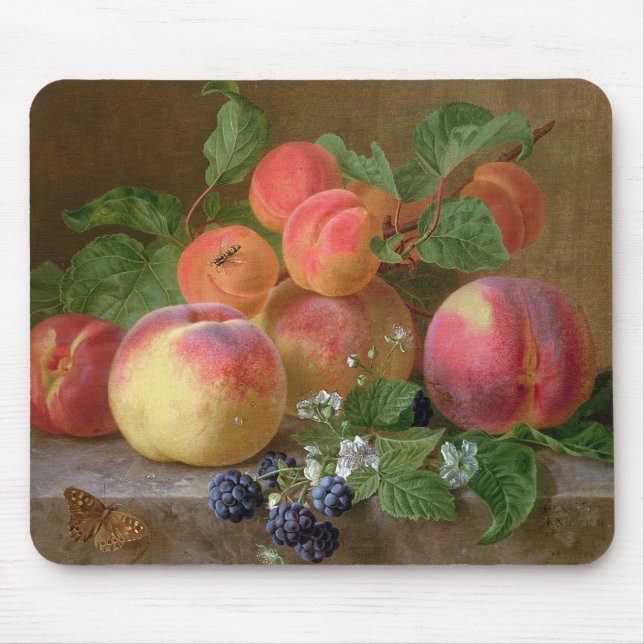 Still Life of Peaches Mouse Mat (Front)