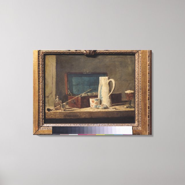 Still Life of Pipes and a Drinking Glass Canvas Print (Front)