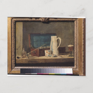 Still Life of Pipes and a Drinking Glass Postcard