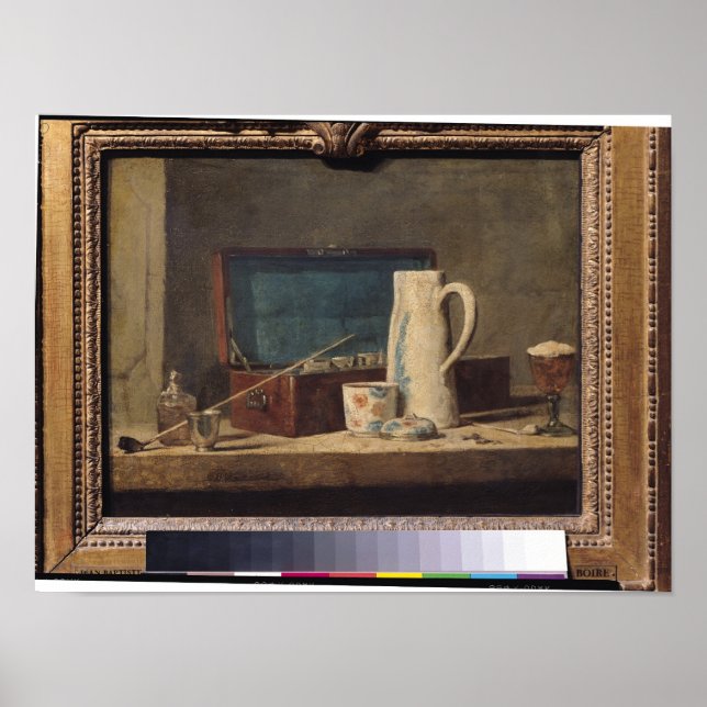 Still Life of Pipes and a Drinking Glass Poster (Front)