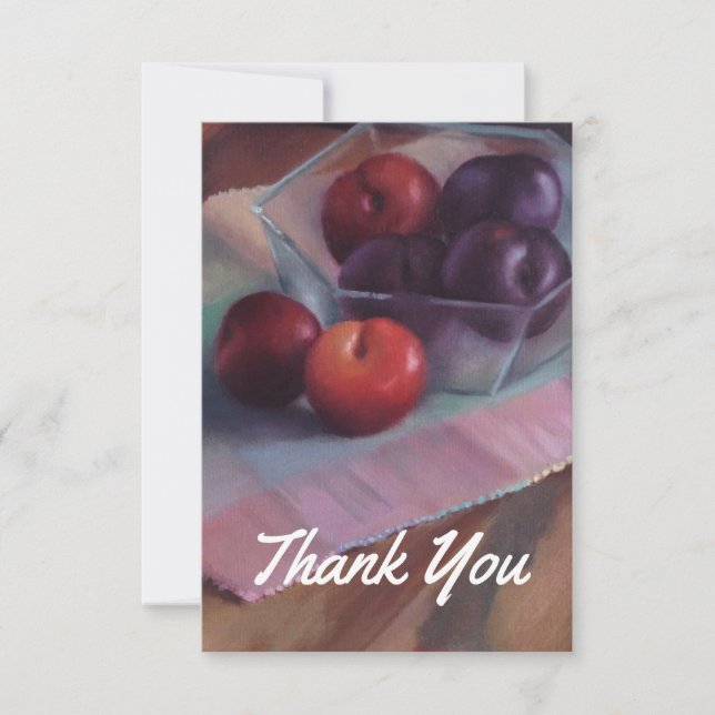 Still Life of Plums Thank You Card (Front)