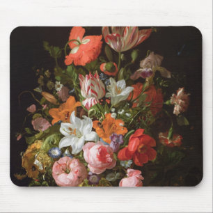 Still life of roses lilies, tulips mouse mat