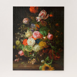 Still life of roses, tulips, a sunflower, 1710  jigsaw puzzle