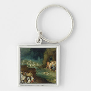 Still life of shells with the Feast of the Gods Key Ring
