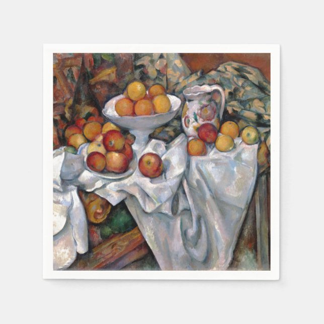 Still Life Oranges - Paul Cezanne Painting Art Napkin (Front)