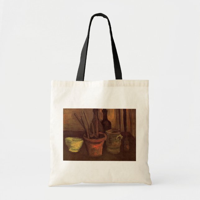 Still Life Paintbrushes in Pot by Vincent van Gogh Tote Bag (Front)