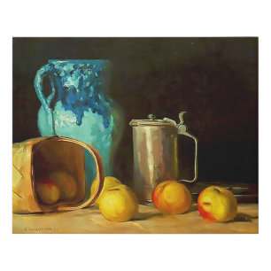 Still Life Peaches 1923 by Felix Vallotton Faux Canvas Print