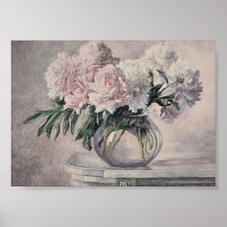 Still Life Peonies Poster