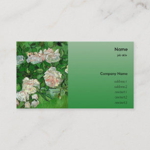 Still life - Pink Roses by Vincent van Gogh. Business Card