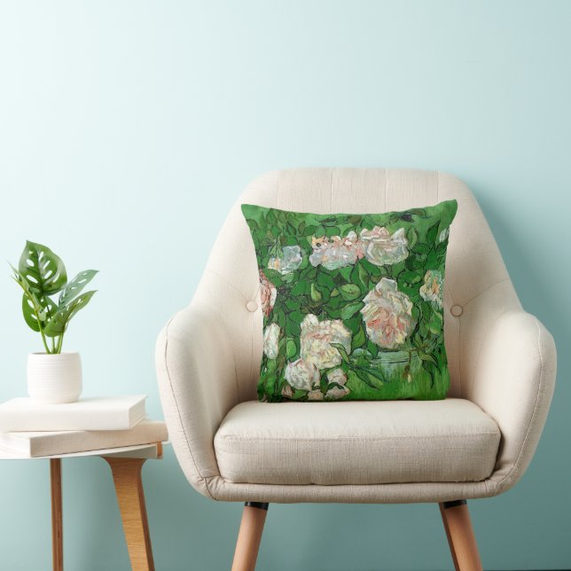 Still Life: Pink Roses by Vincent van Gogh Cushion (Chair)
