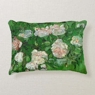 Still Life: Pink Roses by Vincent van Gogh Decorative Cushion