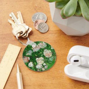 Still Life: Pink Roses by Vincent van Gogh Key Ring