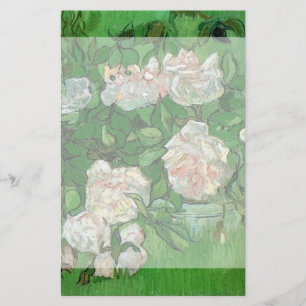 Still Life: Pink Roses by Vincent van Gogh Stationery