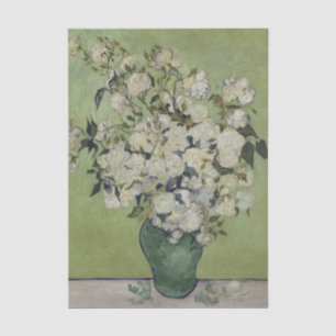 Still Life: Pink Roses in a Vase by Van Gogh Tissue Paper