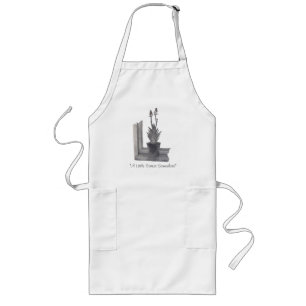 Still life pot plant realist art sketch long apron