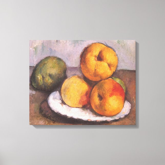 Still Life Quince, Apples, Pears by Paul Cezanne Canvas Print (Front)