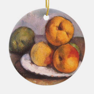 Still Life Quince, Apples, Pears by Paul Cezanne Ceramic Tree Decoration