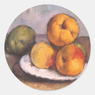 Still Life Quince, Apples, Pears by Paul Cezanne Classic Round Sticker