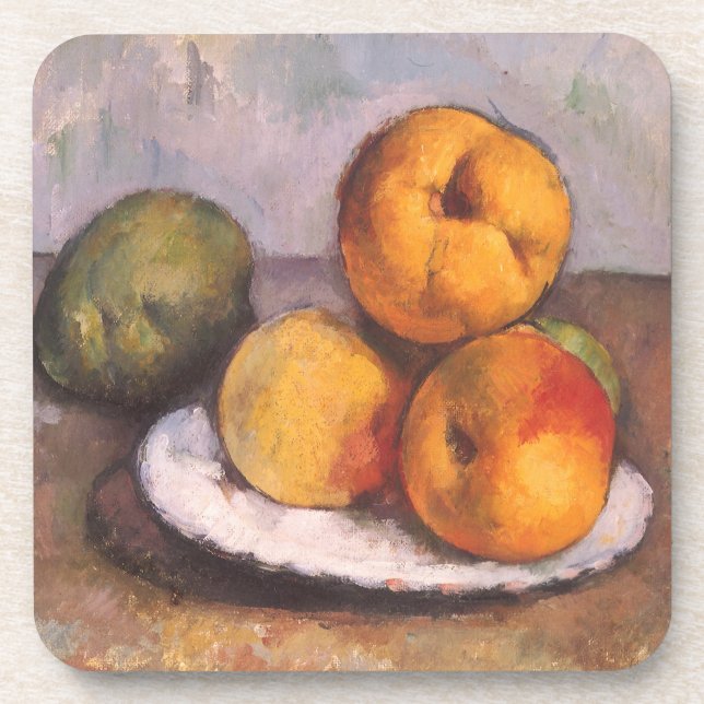 Still Life Quince, Apples, Pears by Paul Cezanne Coaster (Front)
