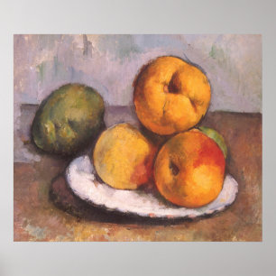 Still Life Quince, Apples, Pears by Paul Cezanne Poster