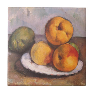 Still Life Quince, Apples, Pears by Paul Cezanne Tile