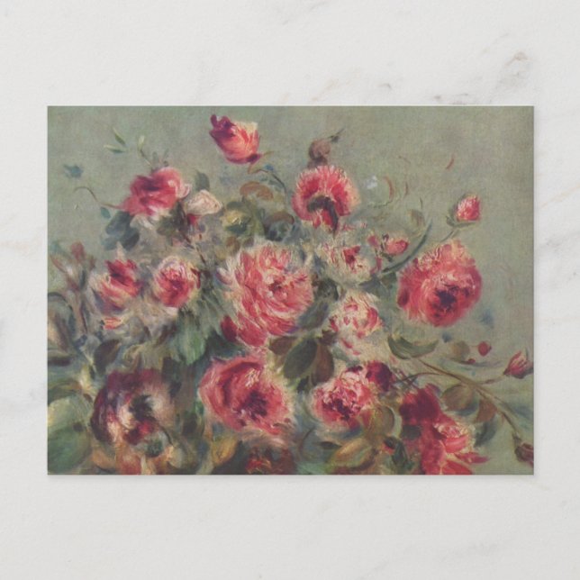 Still Life, Roses of Wargemont by Renoir Postcard (Front)