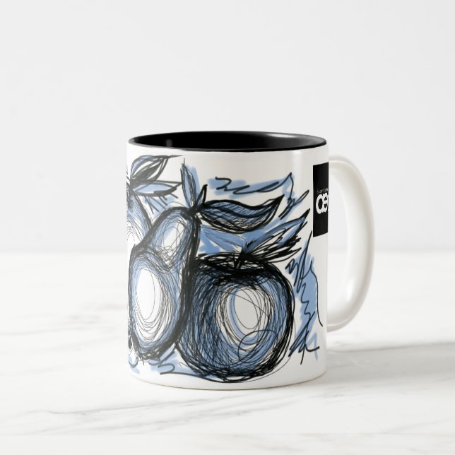 Still life Sketch Two-Tone Coffee Mug (Front Right)