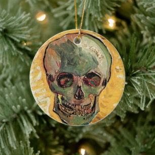 Still Life Skull by Vincent van Gogh Ceramic Tree Decoration