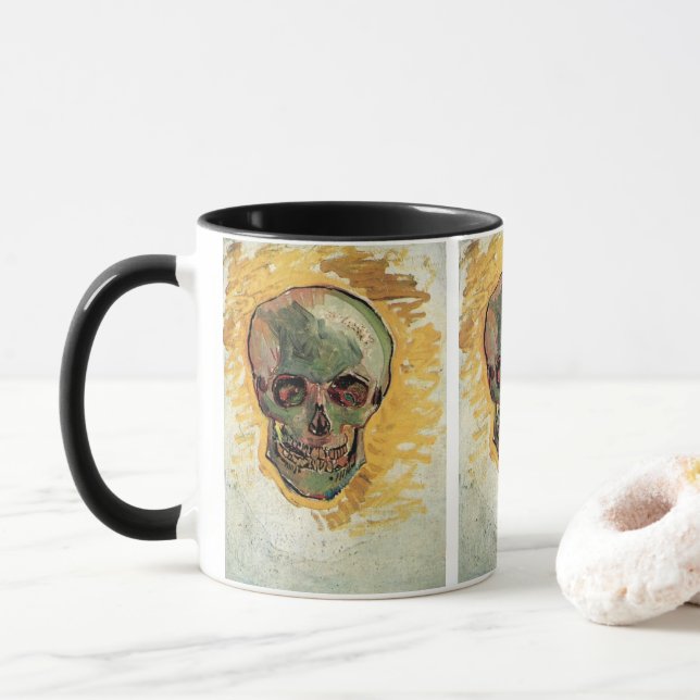 Still Life Skull by Vincent van Gogh Mug (With Donut)