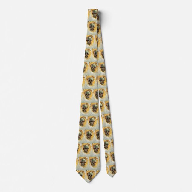 Still Life Skull by Vincent van Gogh Tie (Front)