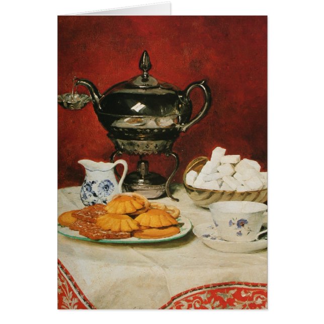 Still life Tea and Melting rolls - Albert Anker (Front)