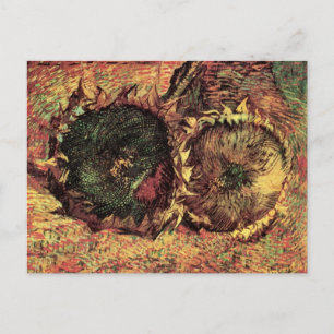 Still Life Two Cut Sunflowers by Vincent van Gogh Postcard