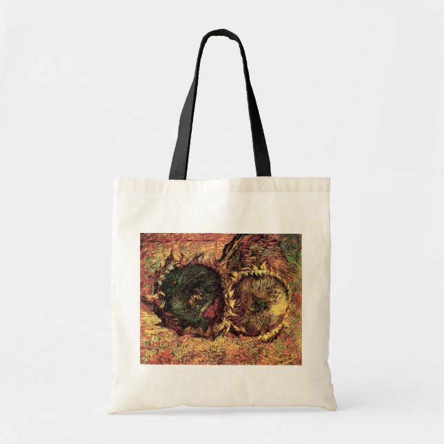 Still Life Two Cut Sunflowers by Vincent van Gogh Tote Bag (Front)